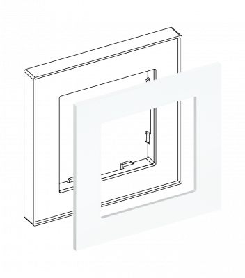 Вставка на 1 пост, акрил белый iRidi [INP113]